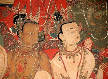 Exquisite murals at Shalu Monastery