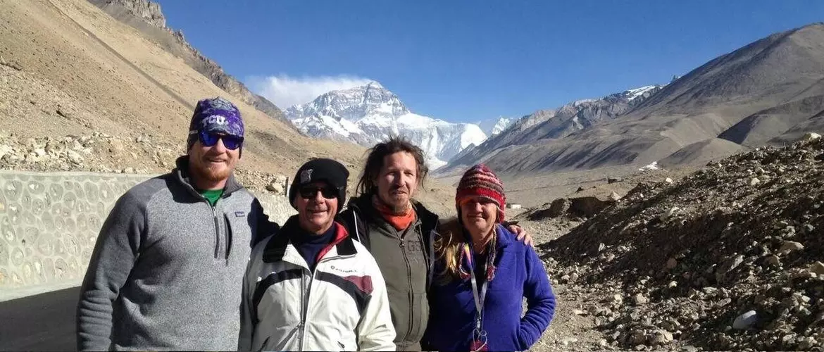 The elderly travelers at Everest Base Camp