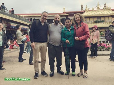 At the roof of Jokhang Temple.