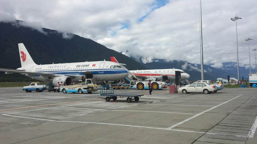 Gonggar Airport in Lhasa.