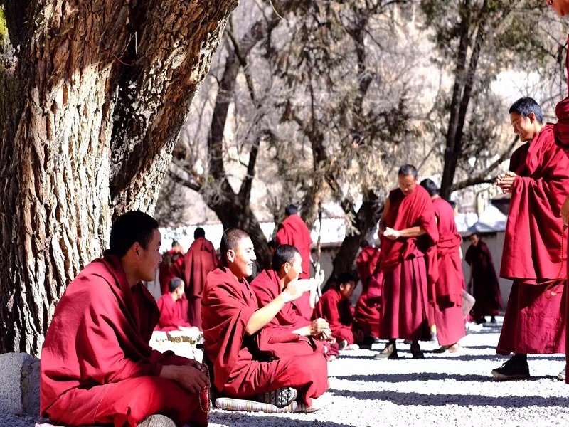 Buddhist debate at Sera Monastery.