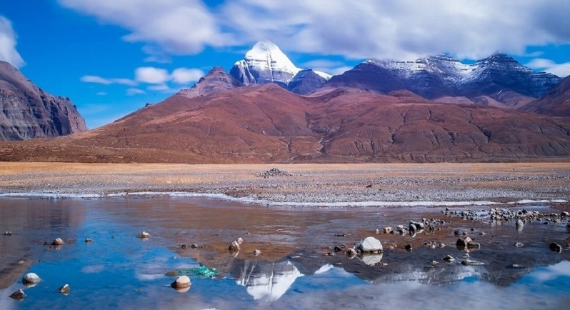 The charming scenery of Mt. Kailsha, in Tibet