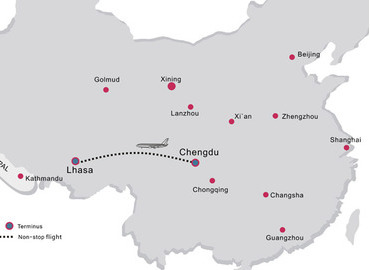 There're 14 flights flying from Chengdu to Lhasa everyday.