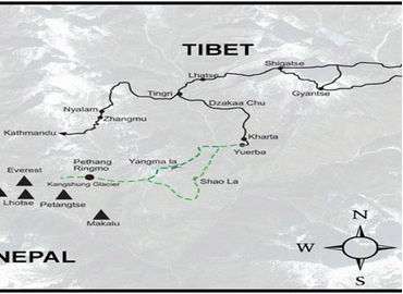 Tibet Trekking Map