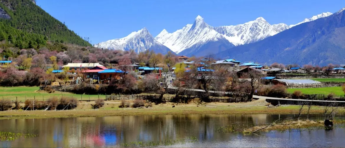picture-postcard Tibetan village