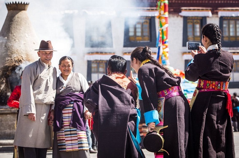 Tibetan robes designed for the high altitude areas.