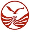 This logo represents the growth of the company in adversity with a petrel flying over the sea.