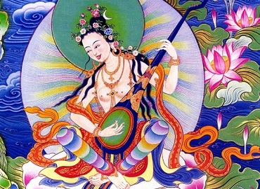 Thangka is a traditional Tibetan painting art form.