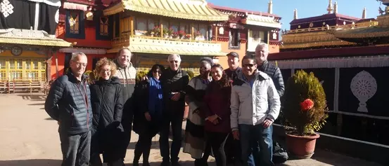 At the roof of the Jokhang Temple.