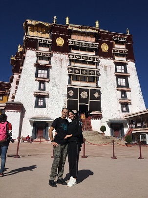 Photo with my love in Tibet
