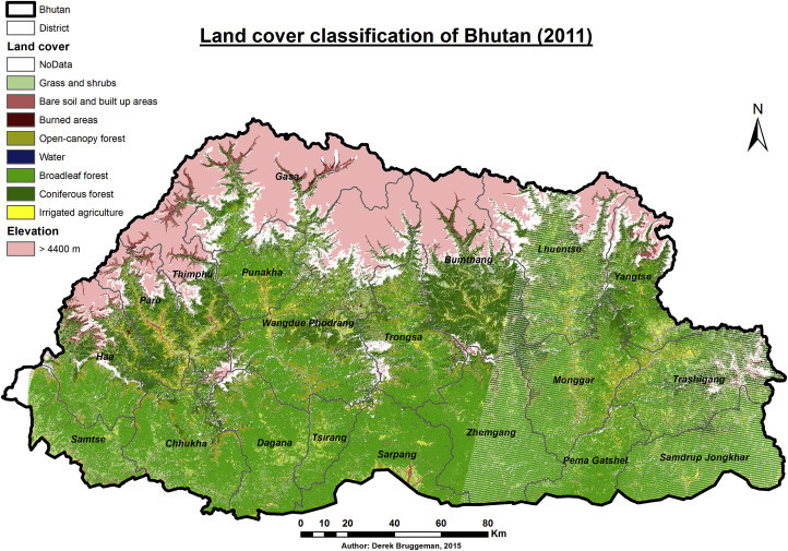 Bhutan geography map