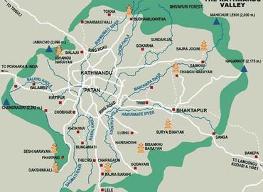 Kathmandu valley map