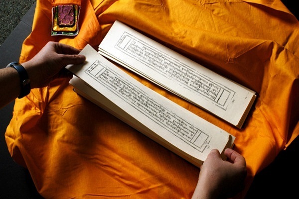Buddhism script in Tibetan language