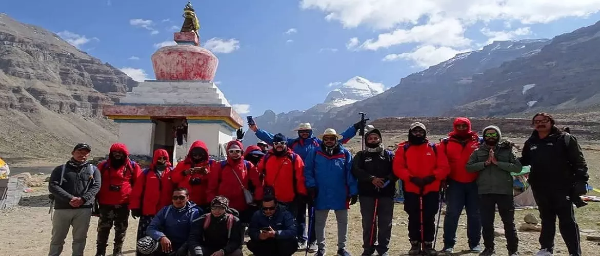 Indian pilgrims at Mt.Kailash
