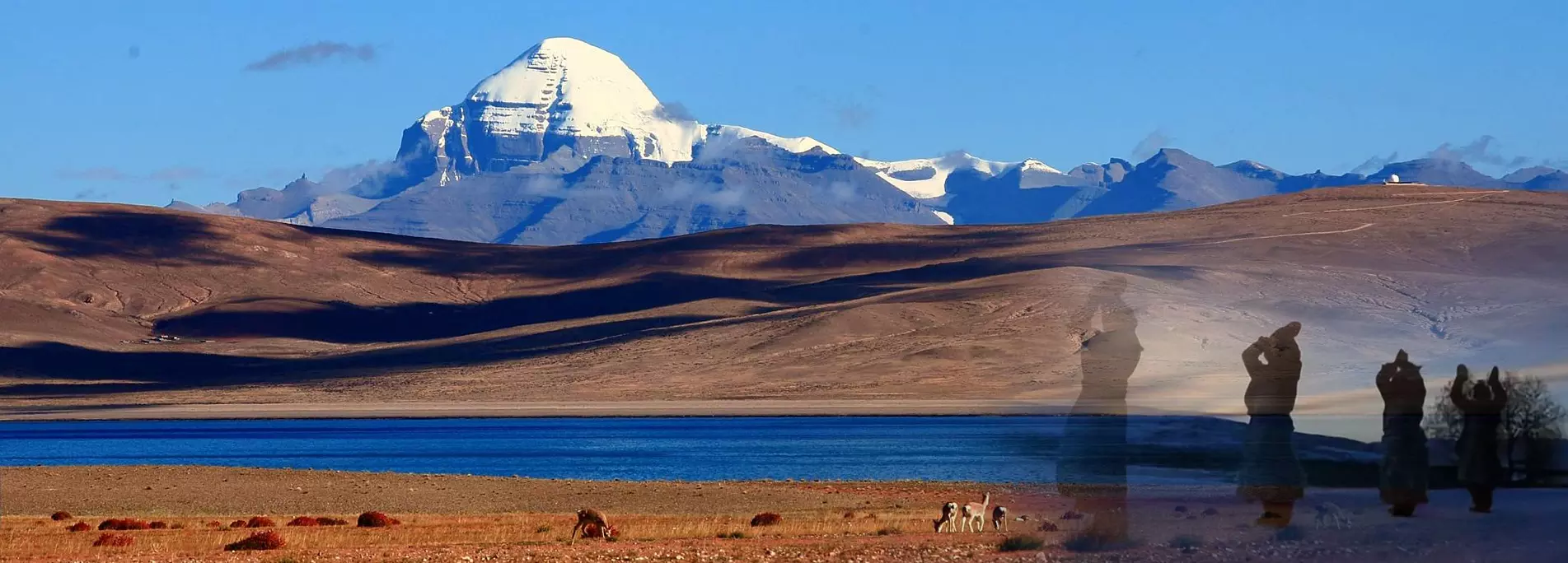 Mt.Kailash attracts numerous pilgrims.