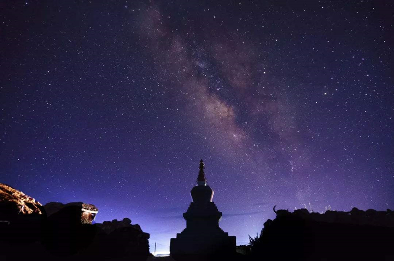 Starry sky in Tibet.