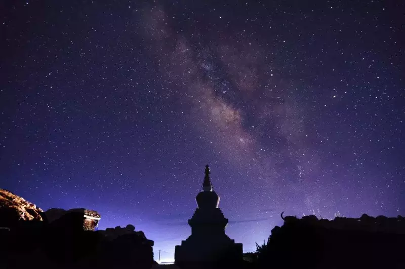 Starry sky in Tibet. Starry sky in Tibet.