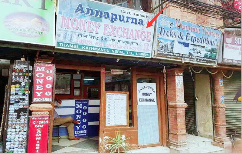 Annapurna money exchanger in Nepal
