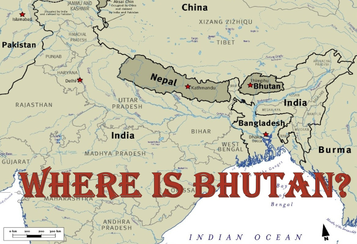 Neighboring countries of Bhutan
