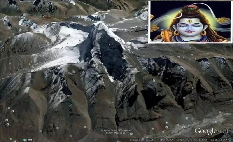 Shiva's face on Kailash