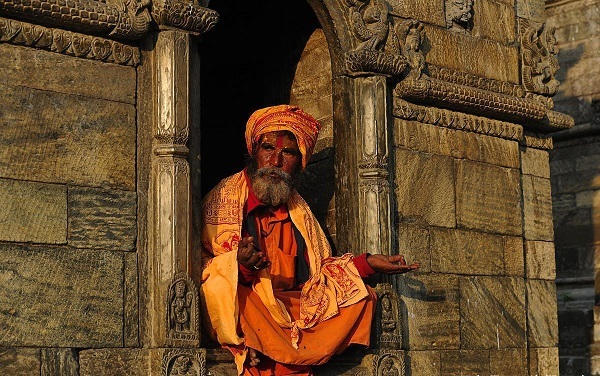 An ascetic monk in Kathmandu