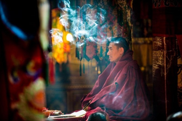 Tibetan incense in a monastery