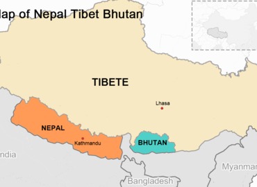 Nepal Bhutan Tibet Map 