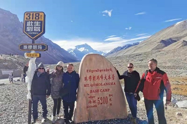 Tourists at Everest Base Camp