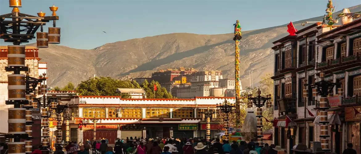 Barkhor Street in Lhasa city