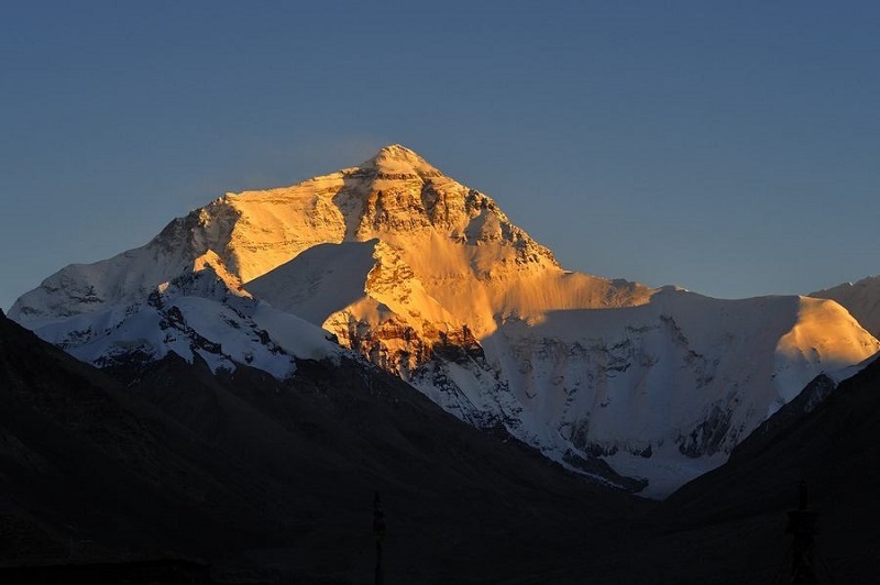 The golden summit of Mt. Everest