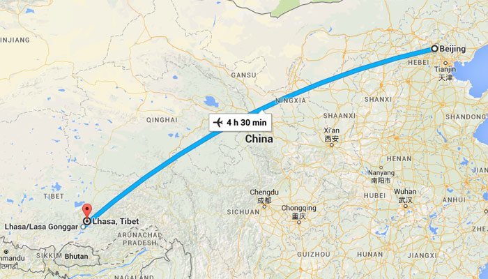 beijing to lhasa flight
