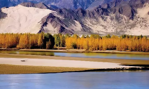 Brahmaputra River Valley in Autumn