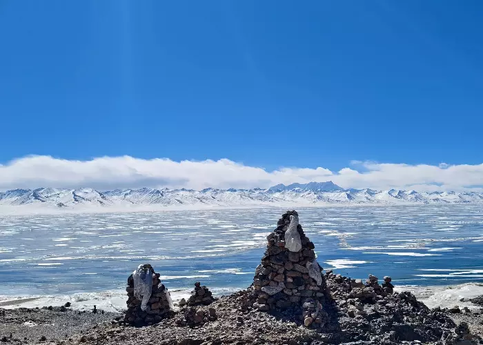 Namtso Lake in winter