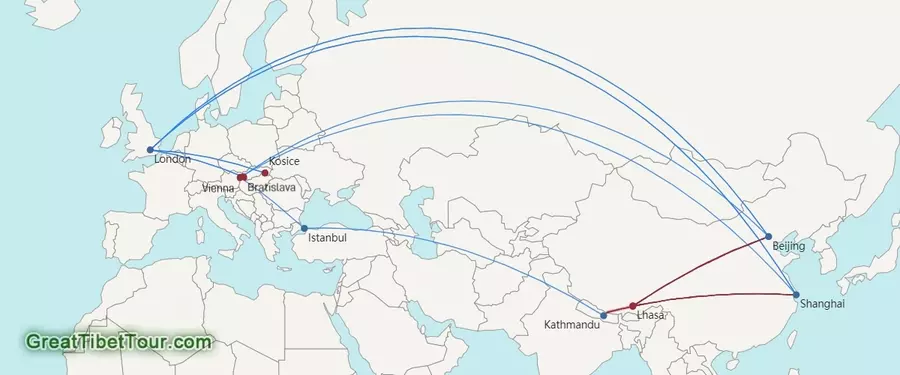 Slovakia to Tibet