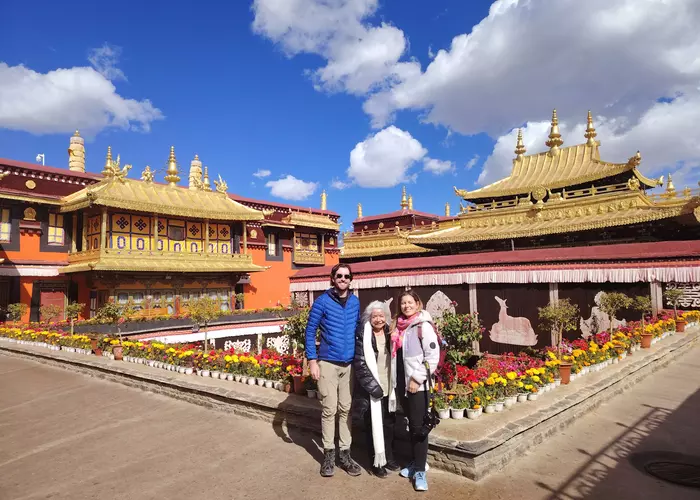 On the roof of Jokhang Temple