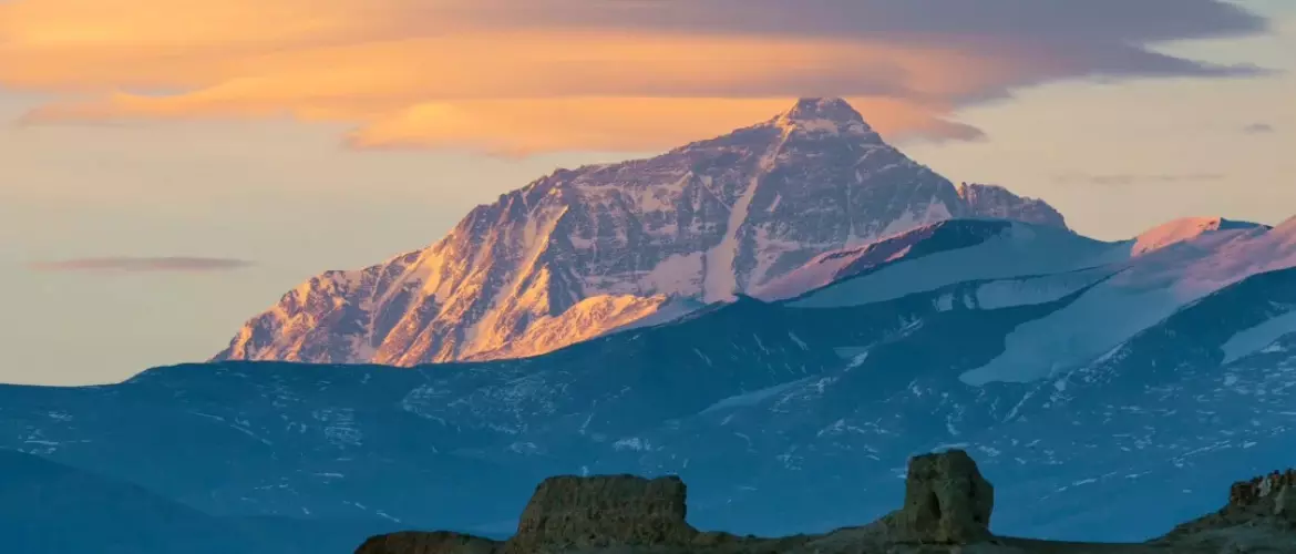 Far view of Mt.Everest from Dinggye Xilin Viewpoint