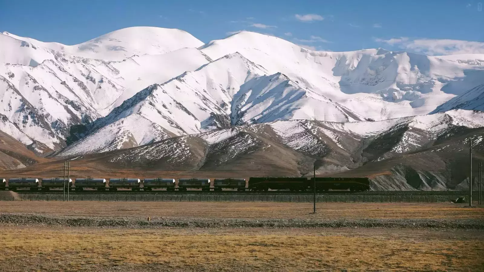 The scenery along the Qinghai-Tibet Railway