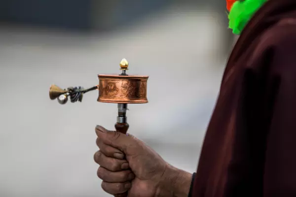 Tibetan knife prayer wheel