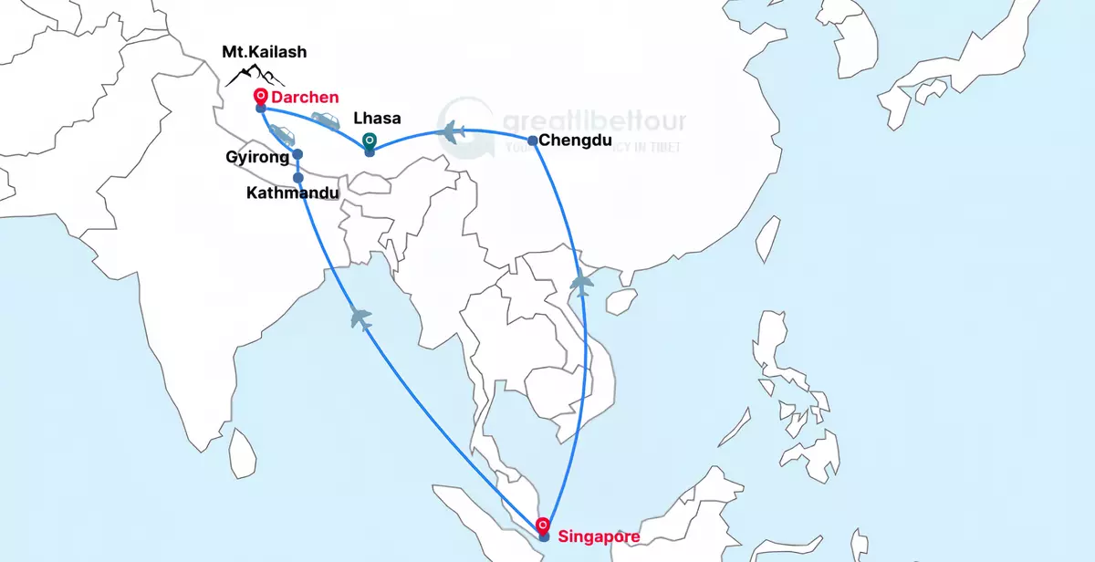 Singapore to Mount Kailash 