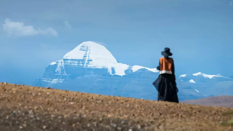 Far view of Mount Kailash