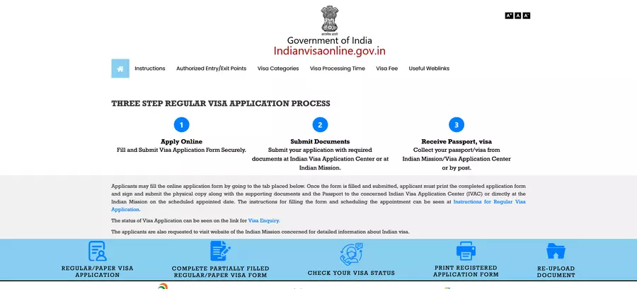 paper visa application